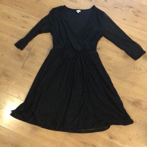 NWOT 3/4 sleeve black lace dress